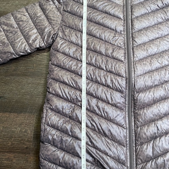 Offline‎ By Aerie Hooded Brown Cheetah Print Puffer Jacket Womens Small Full Zip - Picture 10 of 12